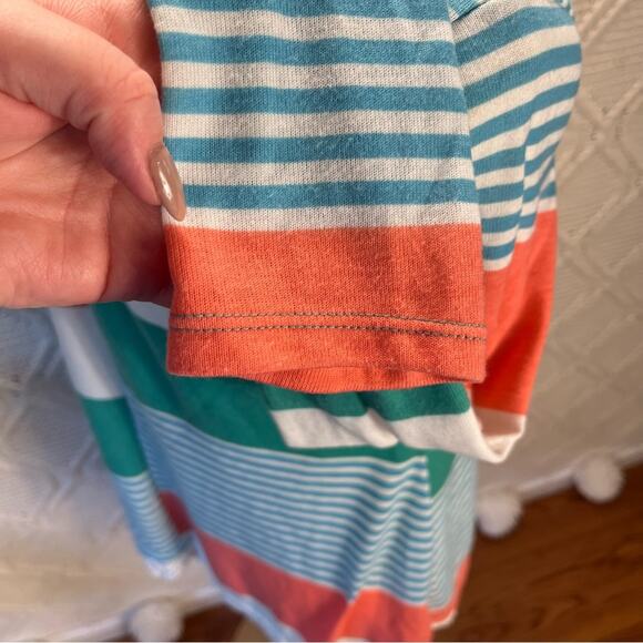 SELF ESTEEM | Multi colored Big Striped Color Block Long Sleeve Lace Hem Hoodie - Picture 5 of 9